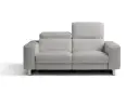 Augusto Love Seat 100% Made in Italy Light Grey top grain leather 1062 L09S 2 electric recliners