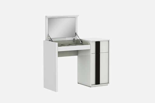 [VA1617-WHT/BLK] Kimberly Vanity Dresser